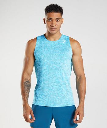 Gymshark Arrival Slim Marl Linnen Herr Mörkgrå Blå Vita | SE 3980GSO